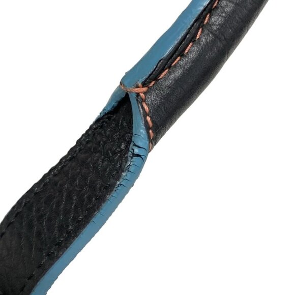 LOEWE Senda - White Black Light Blue Leather Handbag 416-080525 - Picture 8 of 14